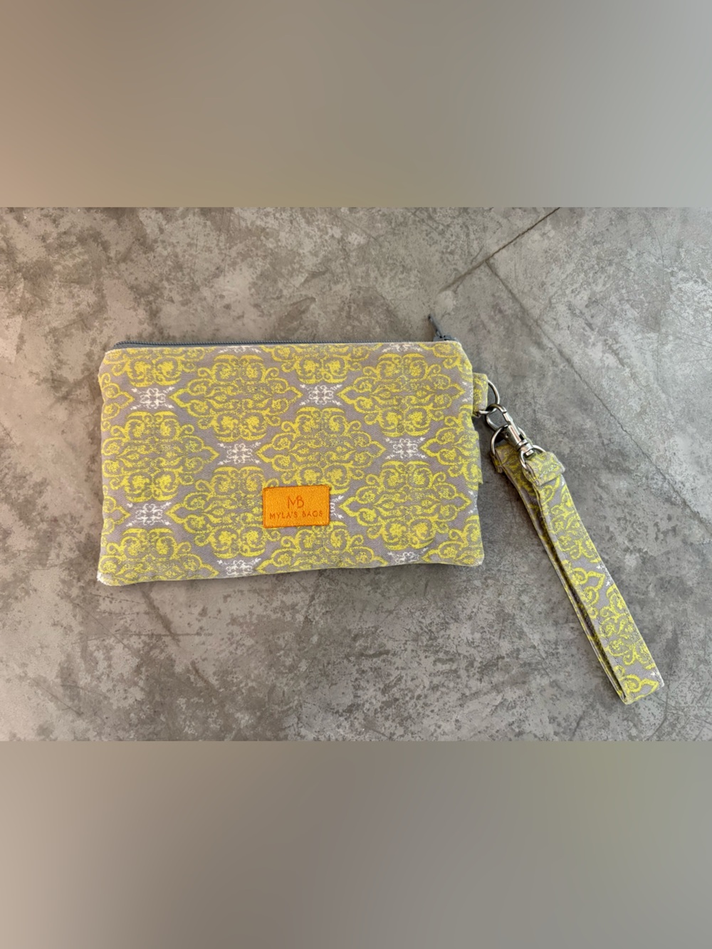 Myla's Bags wristlet with phone holder, card holder with zippered compartment